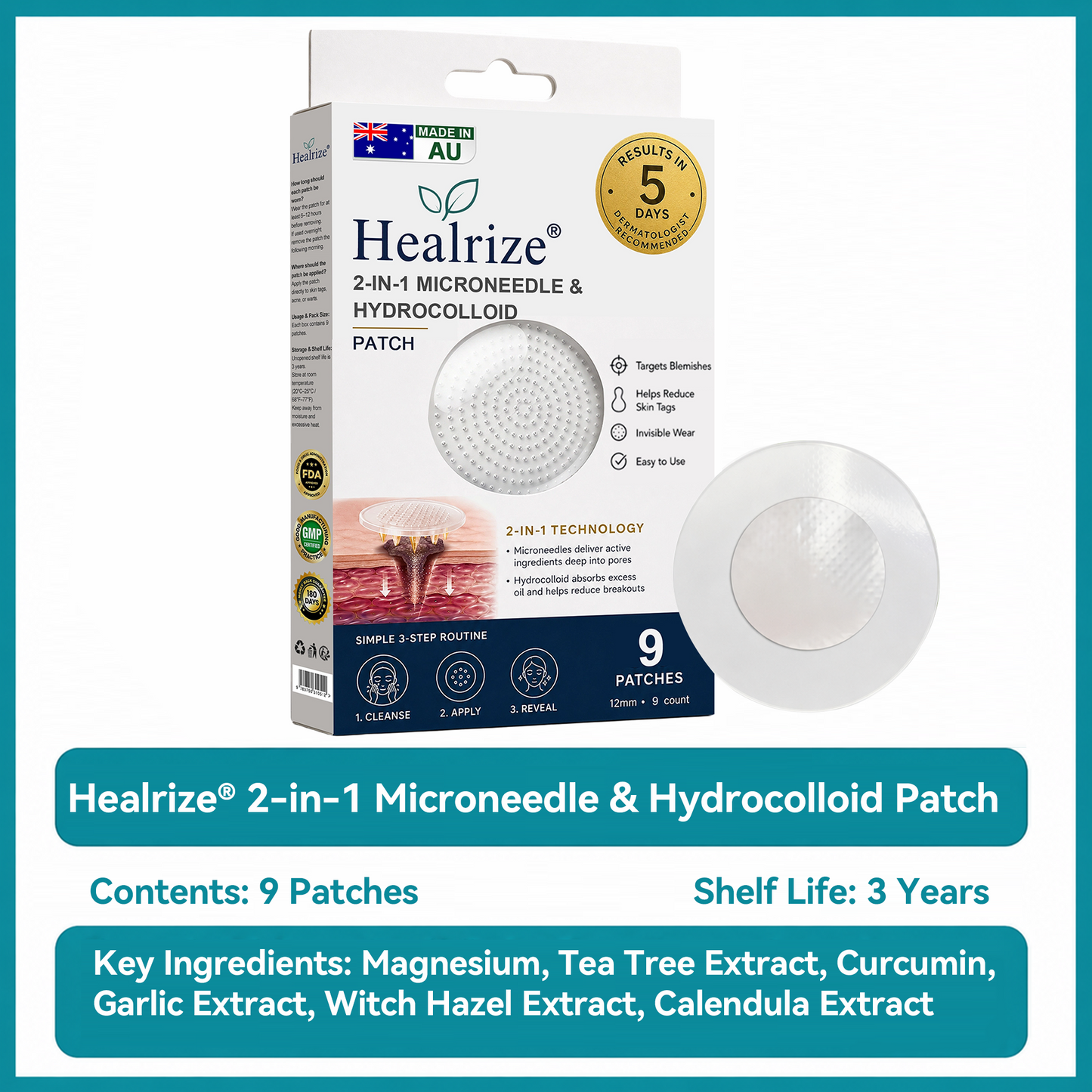 โ
๐ฆ๐บ๐๐๐๐๐ฟ๐ถ๐ฏ๐ยฎ2-in-1 Microneedle & Hydrocolloid Patch๐ซ| Removes Raised Moles, Acne, Flat Warts & Skin Tags | Helps Improve Wrinkles, Scars & Blemishes | Invisible Patches for Face & Body
