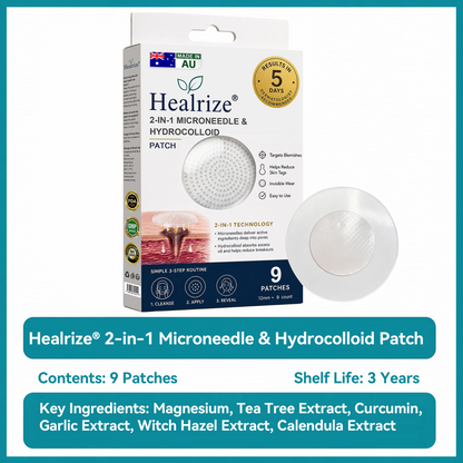 ✅🇦🇺𝐇𝐞𝒂𝒍𝗿𝗶𝙯𝙚®2-in-1 Microneedle & Hydrocolloid Patch💫| Removes Raised Moles, Acne, Flat Warts & Skin Tags | Helps Improve Wrinkles, Scars & Blemishes | Invisible Patches for Face & Body