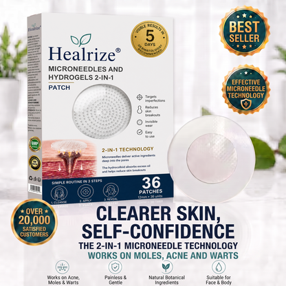 ✅🇦🇺𝐇𝐞𝒂𝒍𝗿𝗶𝙯𝙚®2-in-1 Microneedle & Hydrocolloid Patch🛤️| Removes Raised Moles, Acne, Flat Warts & Skin Tags | Helps Improve Wrinkles, Scars & Blemishes | Invisible Patches for Face & Body（副本）