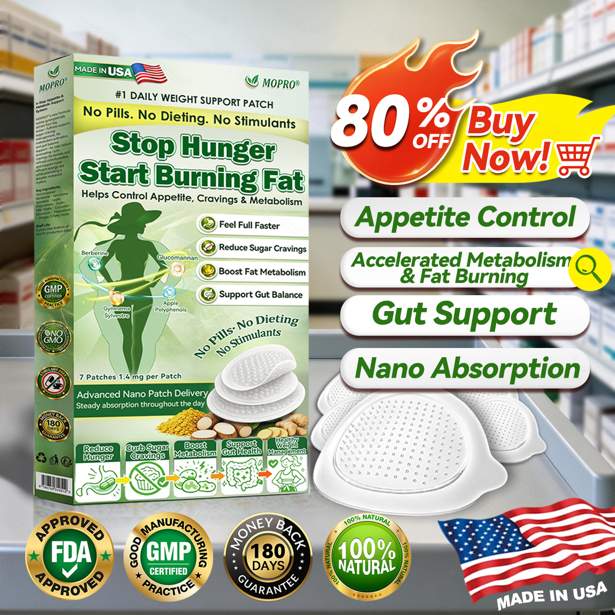 𝑶𝒇𝒇𝒊𝒄𝒊𝒂𝒍 𝑺𝒕𝒐𝒓𝒆 | 🔥 Only 10 boxes left! Enjoy 30% off! 𝐌𝗢𝑷𝙍𝙊®𝐀𝐩𝐩𝐞𝐭𝐢𝐭𝐞 𝐂𝐨𝐧𝒕𝒓𝒐𝒍 & 𝑭𝒂𝒕-𝑩𝒖𝒓𝒏𝒊𝒏𝗴 𝗡𝗮𝗻𝗼 𝗠𝗶𝙘𝙧𝙤𝙣𝙚𝙚𝙙𝐥𝐞 𝑷𝒂𝒕𝒄𝒉 is doctor-tested, safe, and reliable—just 4-6 boxes effectively manage weight, blood sugar, digestion, and energy with lasting results!